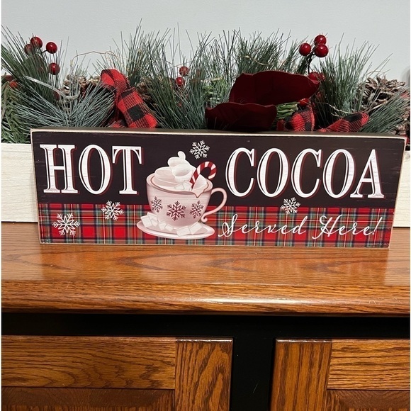 Nwt- 🎄🎅🏻 ☕️ Christmas Hot Cocoa Sign - Picture 1 of 1